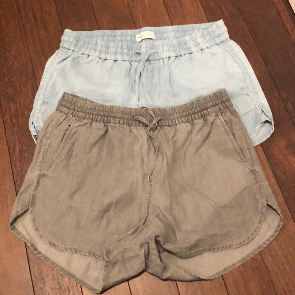 Grey and denim blue GAP pull on shorts